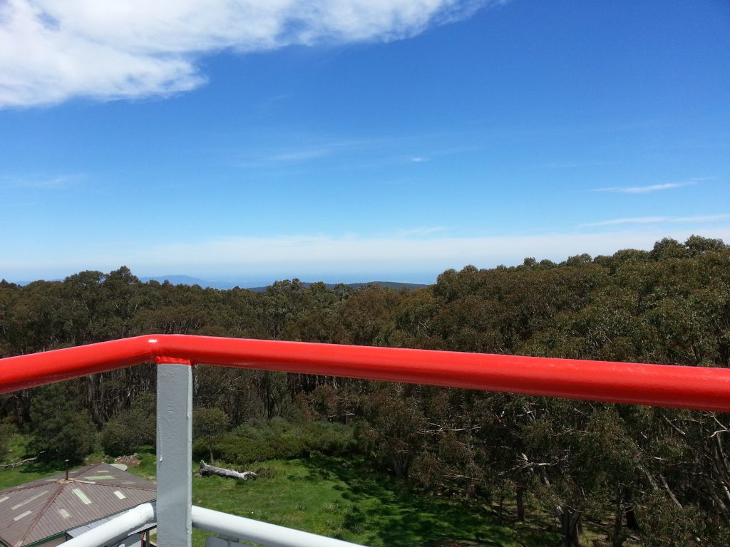 View from the top of the observation platform towards Melbourne